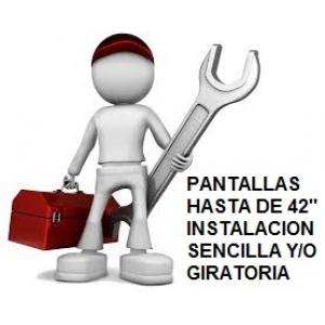 INSTALACION DE SOPORTE PANTALLAS HASTA DE 42 PULGADAS  INSTALACION SENCILLA Y O GIRATORIA